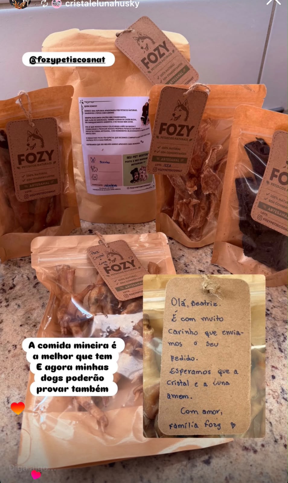 Avaliação de cliente FOZY 7